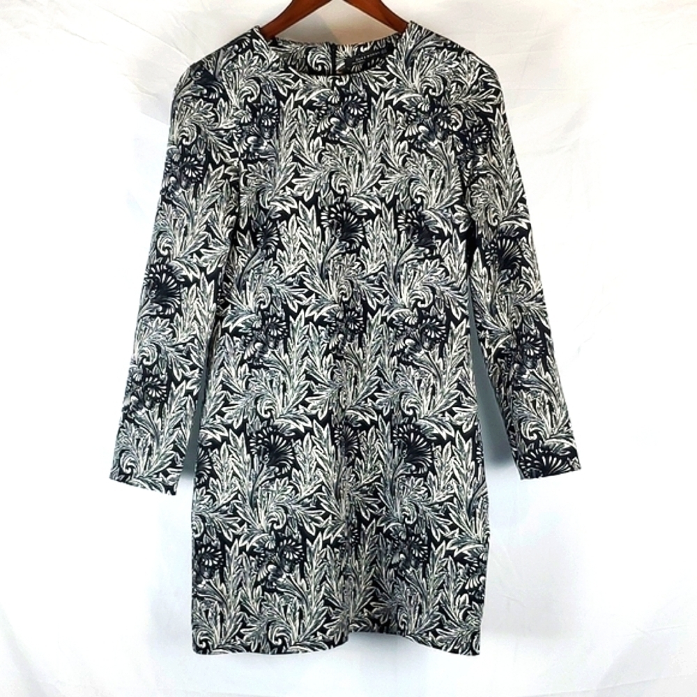 Zara‎ Black and White Floral Mini Dress